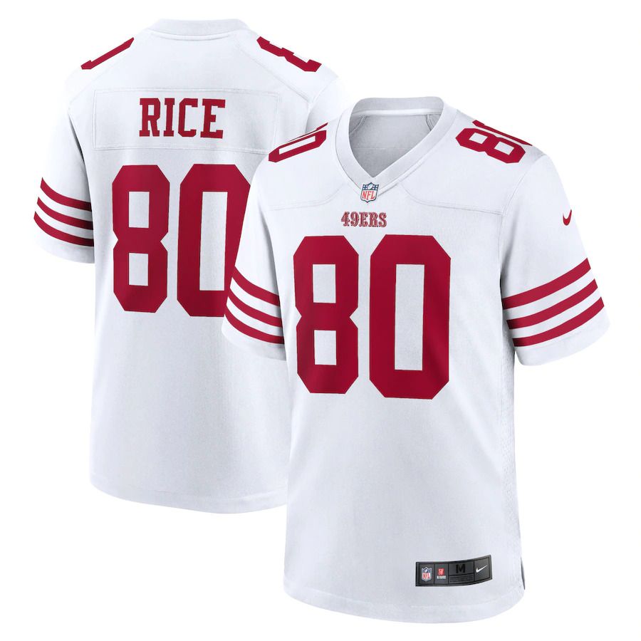 Men San Francisco 49ers 80 Jerry Rice Nike White Retired Player Game NFL Jersey